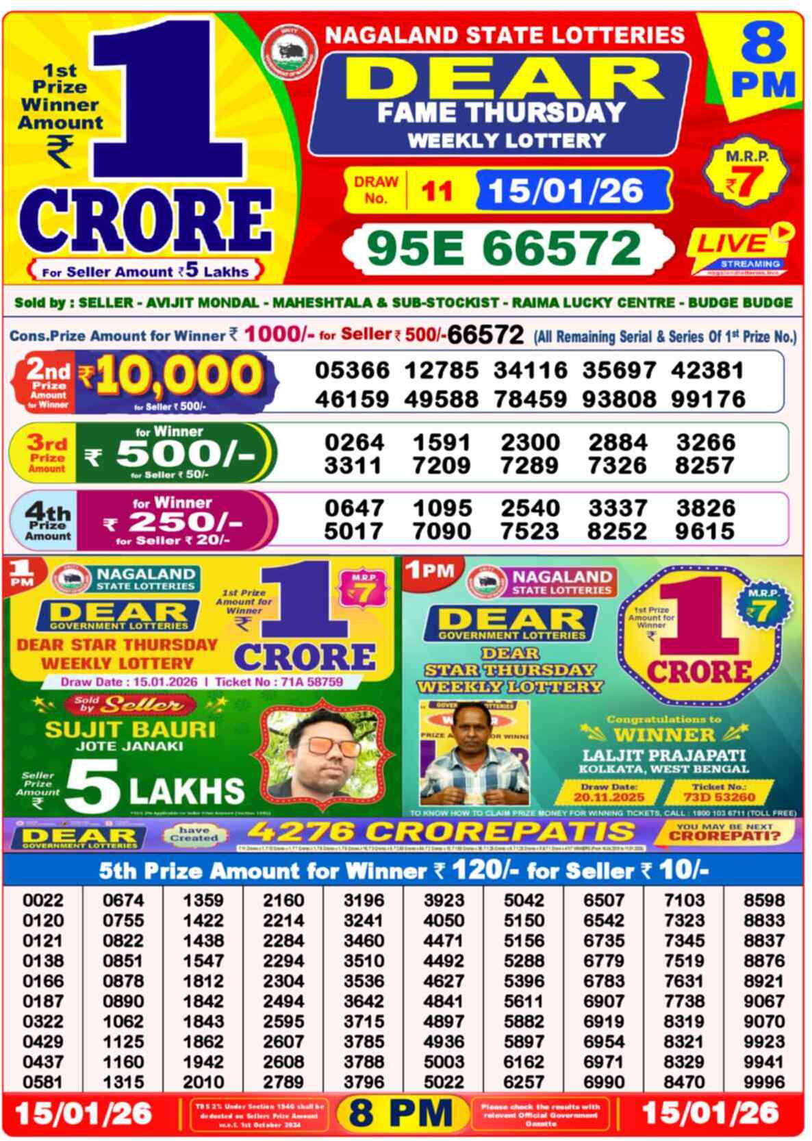 Lottery Result 8PM