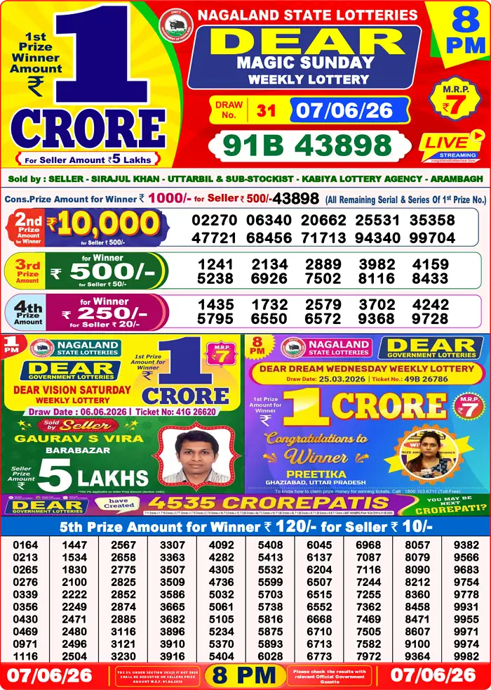 Lottery Result 8PM