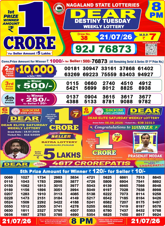 Lottery Result 8PM