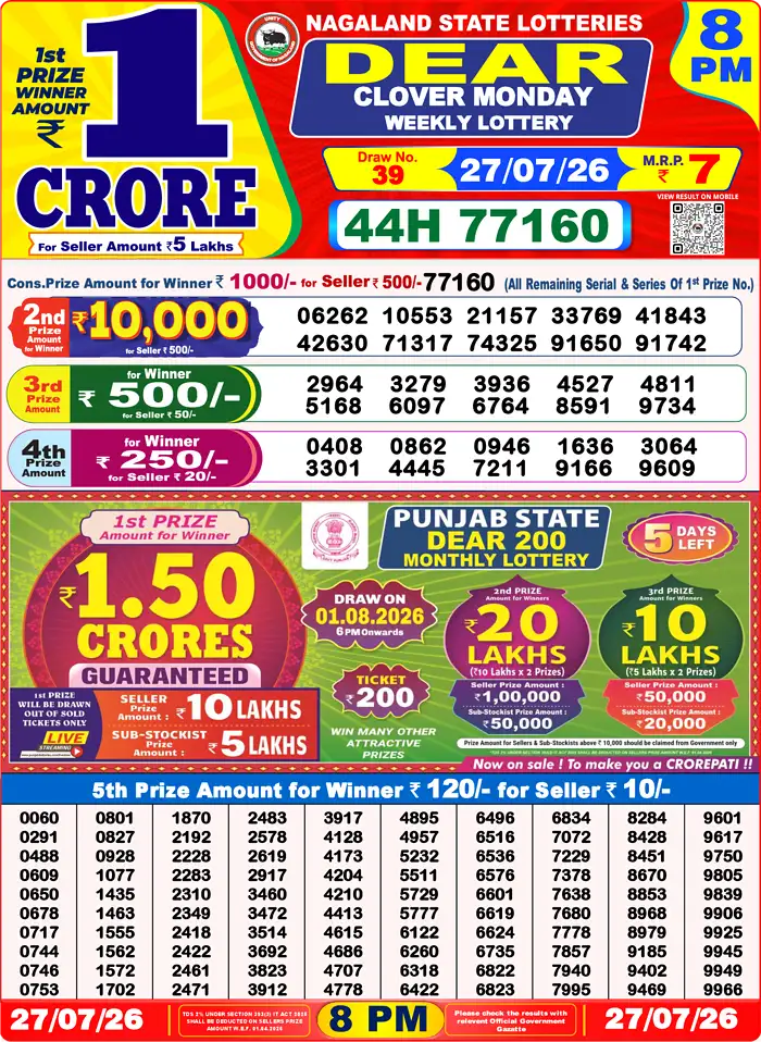 Lottery Result 8PM