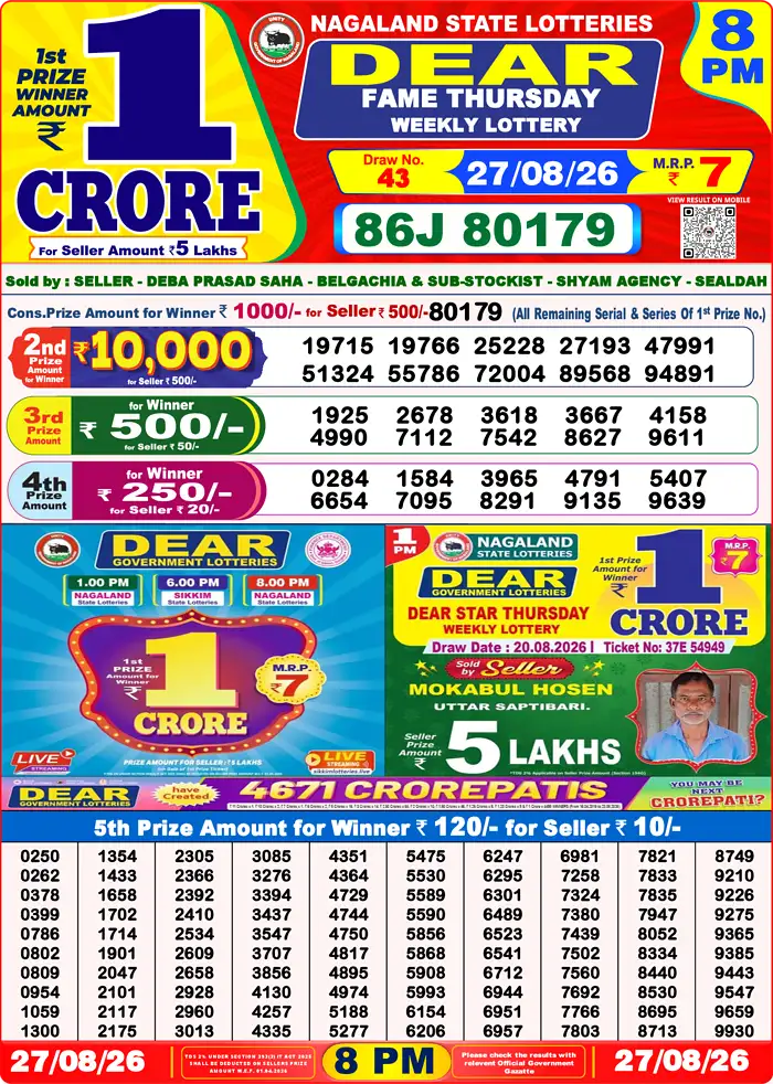 Lottery Result 8PM