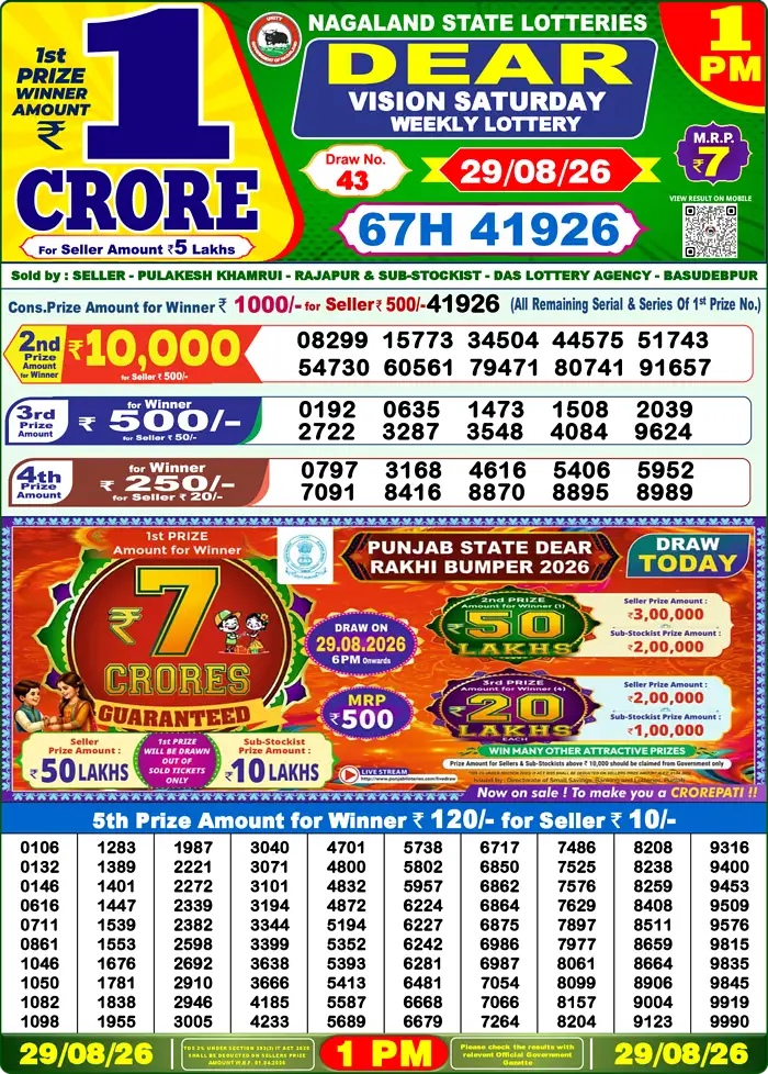 Lottery Result 1PM