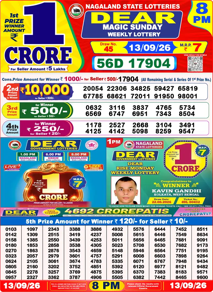Lottery Result 8PM