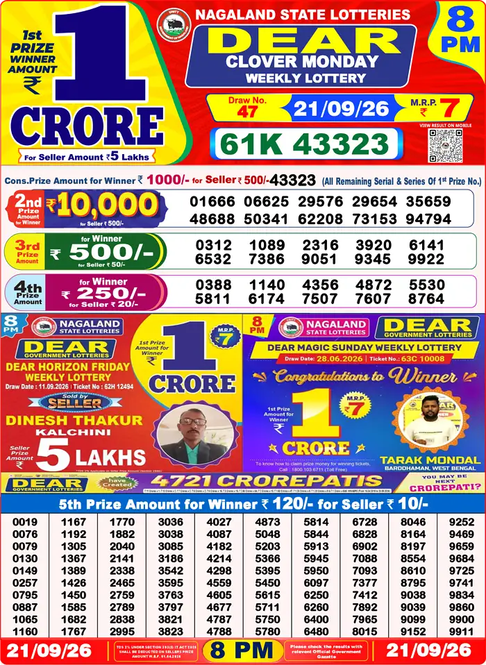 Lottery Result 8PM