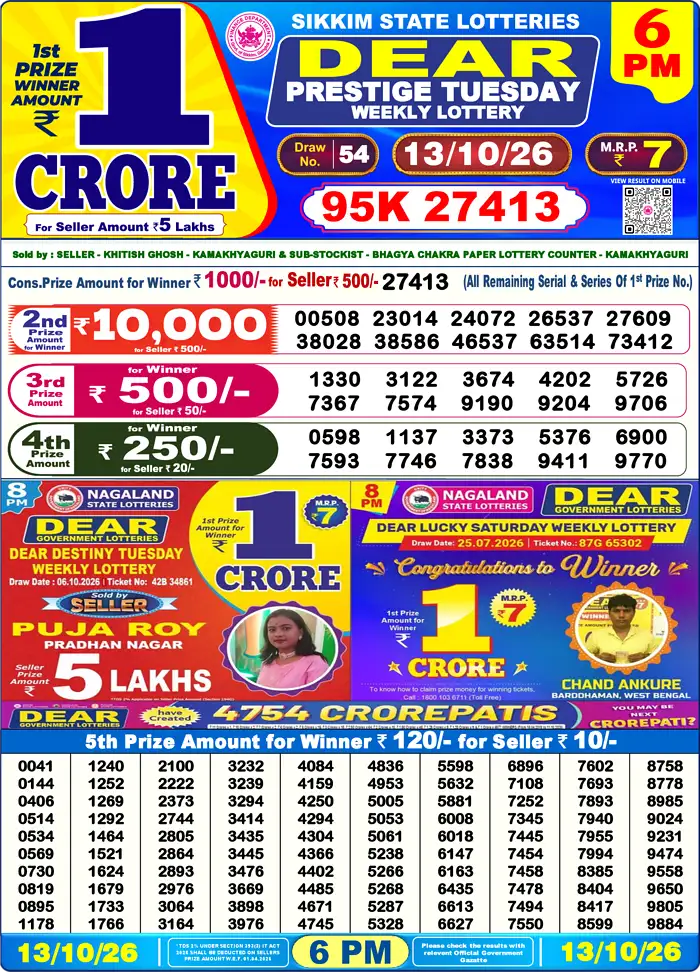 Lottery Result 6PM