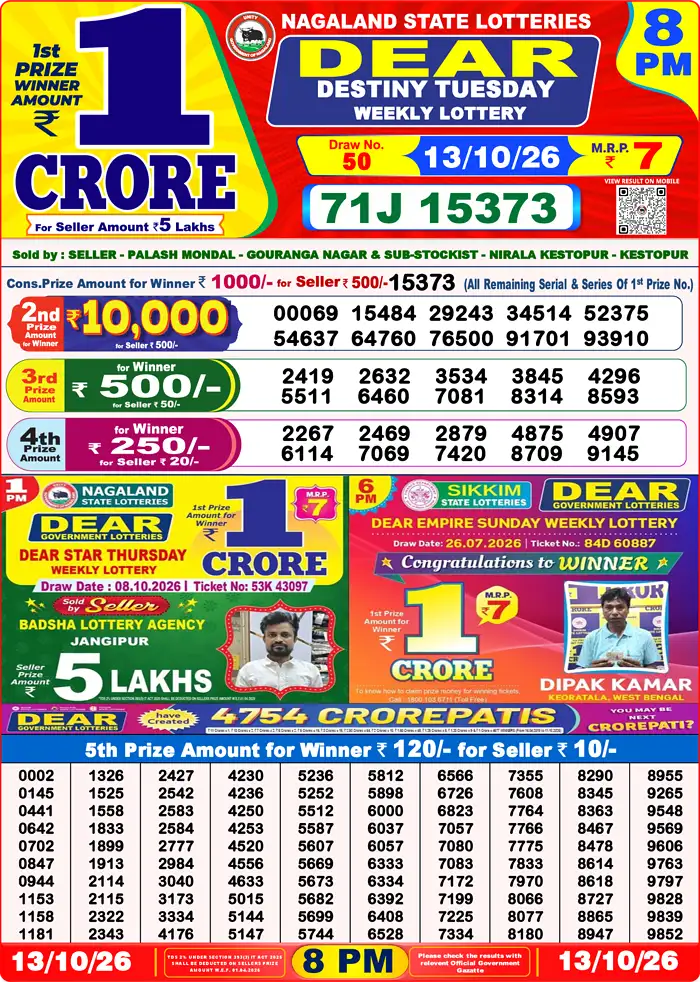 Lottery Result 8PM