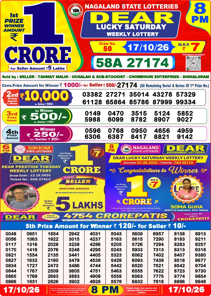Lottery Result 8PM