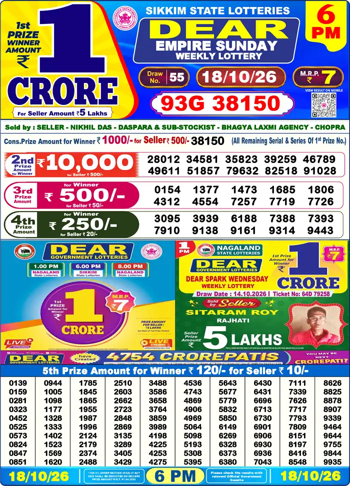 Lottery Result 6PM
