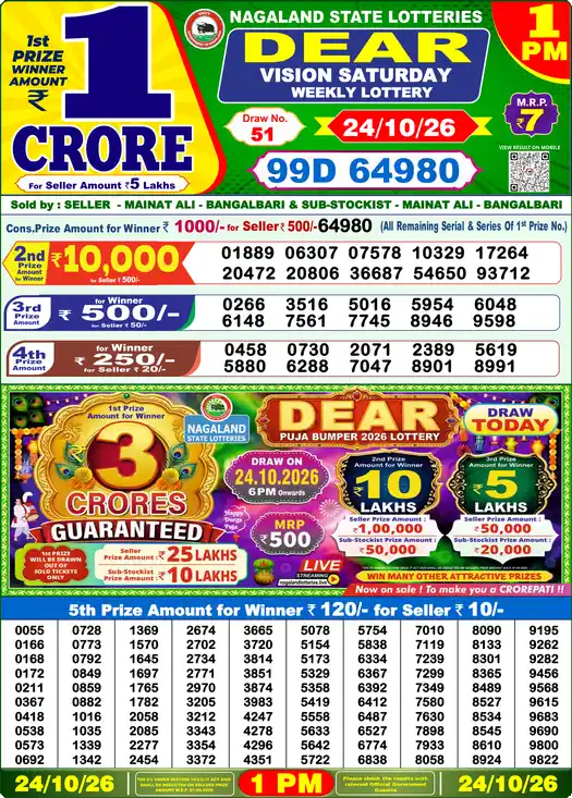 Lottery Result 1PM