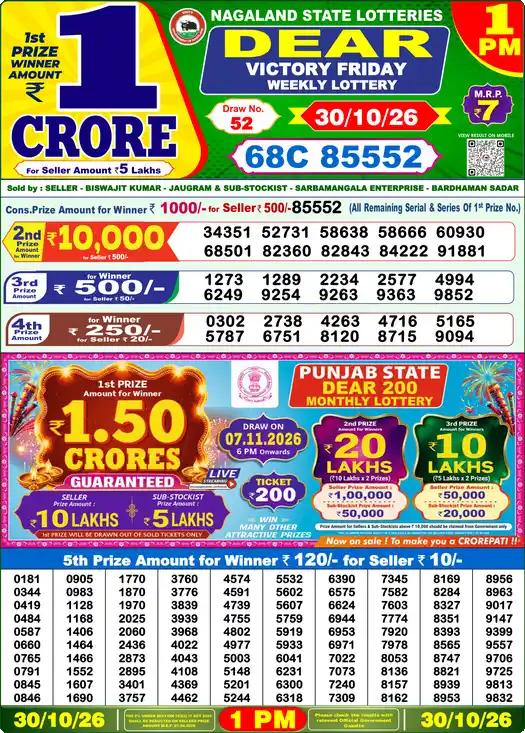 Lottery Result 1PM